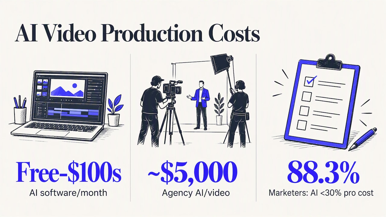 AI video cost figures compared with professional production