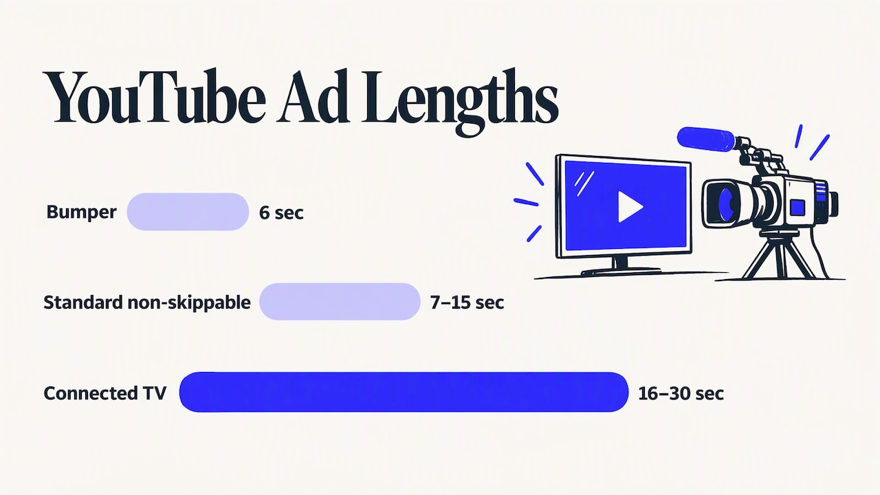 YouTube ad formats compared by duration
